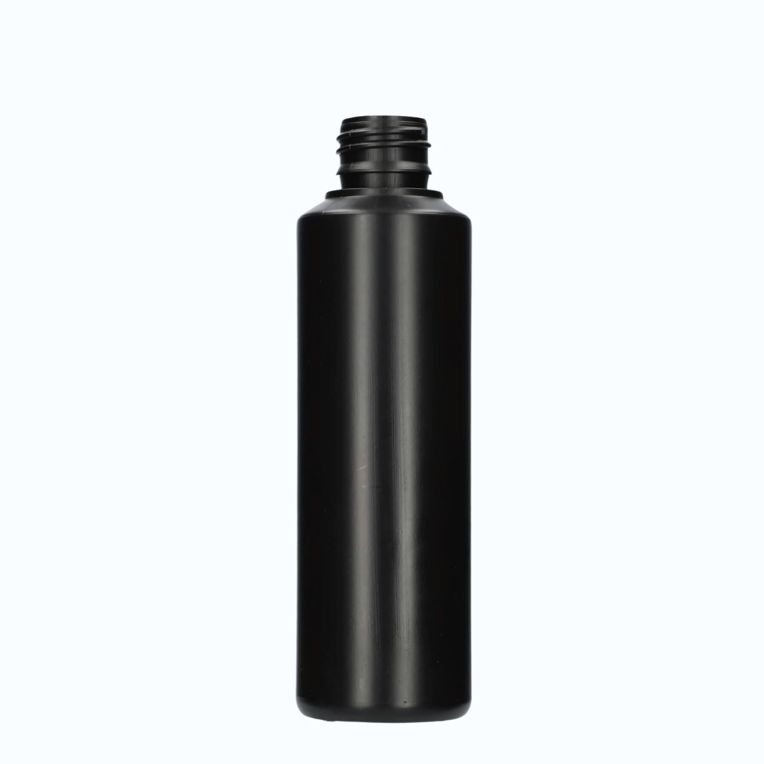 Botellas HDPE Negras 100 ml & 250 ml – Con Tapón – Para Cianotipia